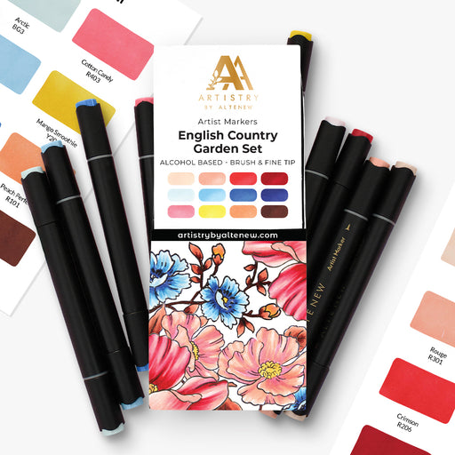 English Country Garden Artist Alcohol Markers Set C