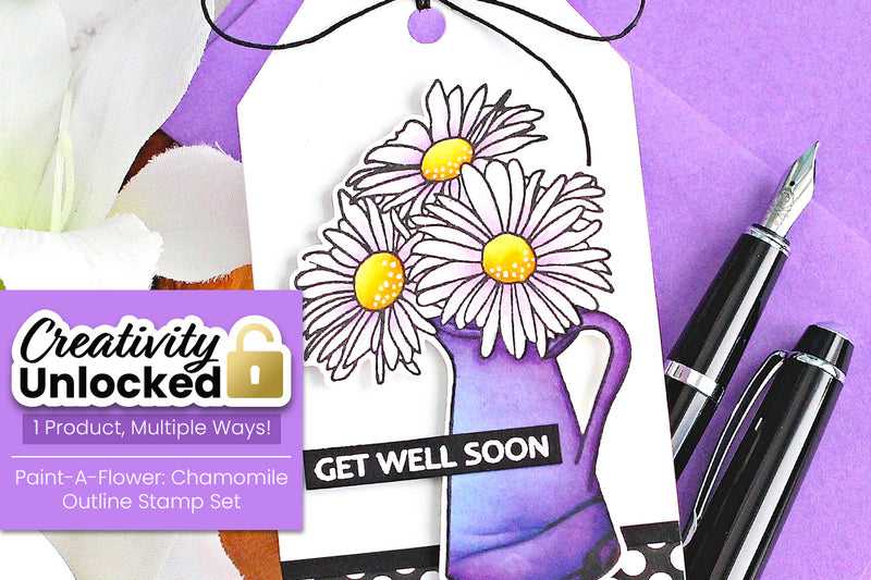 Creativity Unlocked feat. Paint-A-Flower: Chamomile Outline Stamp Set | Fun and Easy Paper Piecing