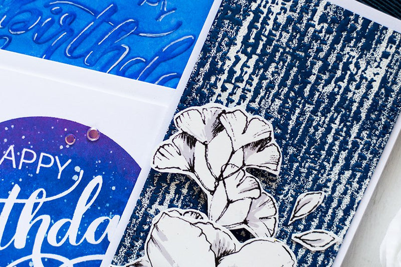 Going Blue With New Embossing Folders