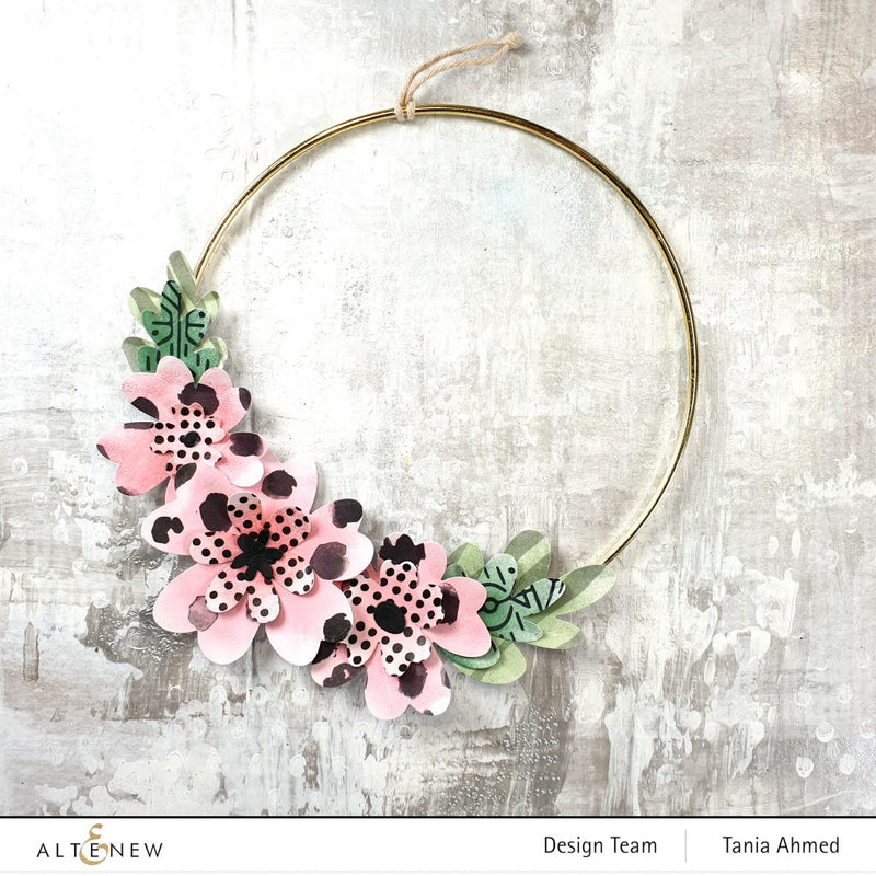 Flower Wreath Using Altenew Washi Tape!