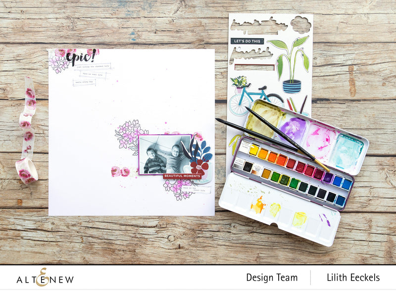 How to Create a Fun Minimalist Layout with Pops of Color