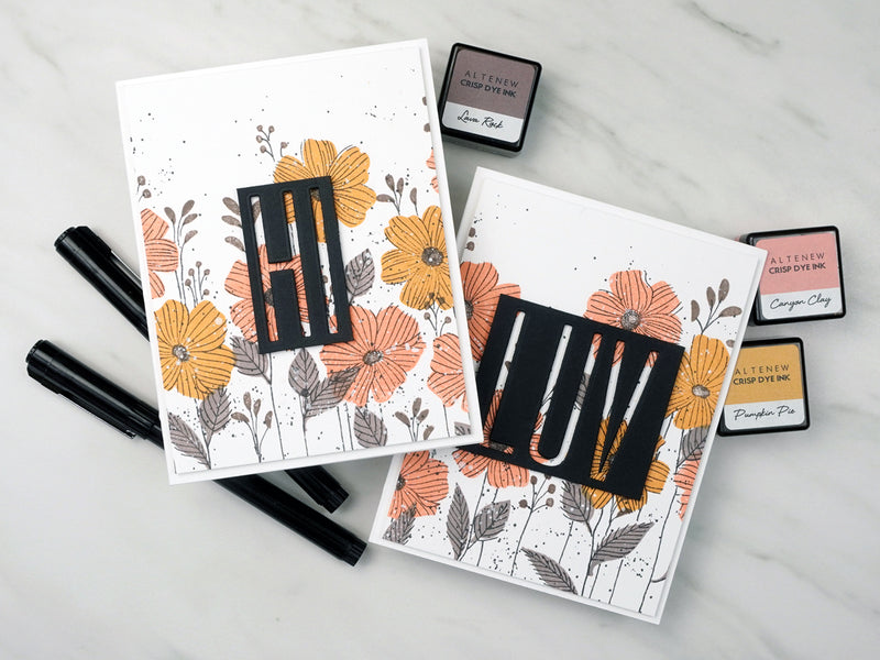 2 Easy Line Drawing Cards with Stamps | Perfect Pairings with Jaycee + Video Tutorial!