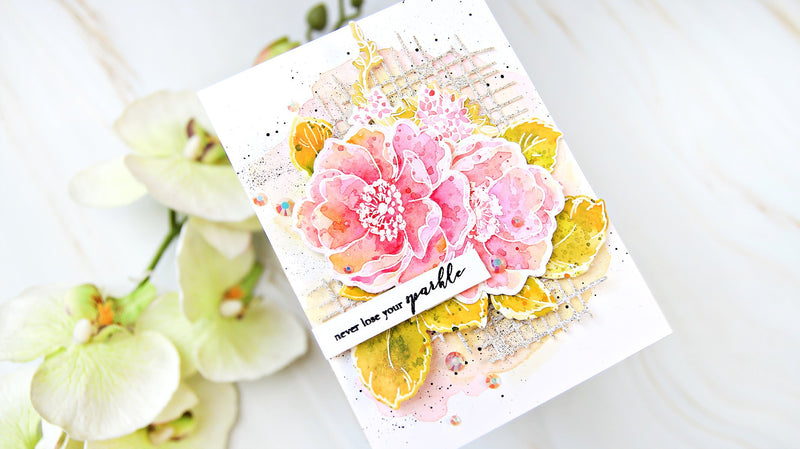 Layered Floral Watercolor Card