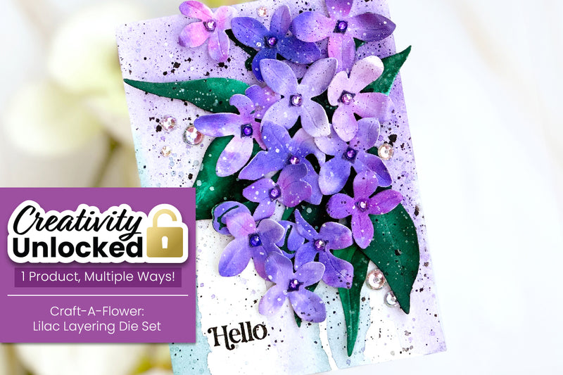 Dimensional Watercolor Floral Die-Cuts with Lilac Layering Dies!