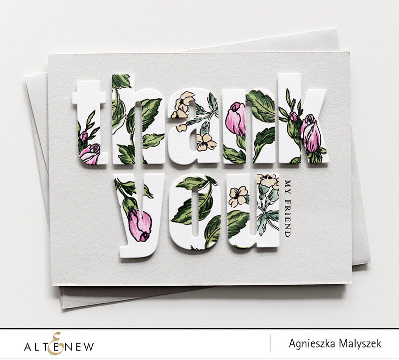 A Floral Alphabet Card