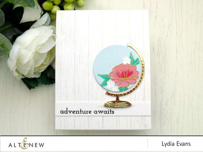 Floral Globe With Big World Die Set