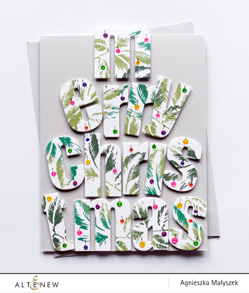 Christmas Tree Using Bold Alphabet Die Set