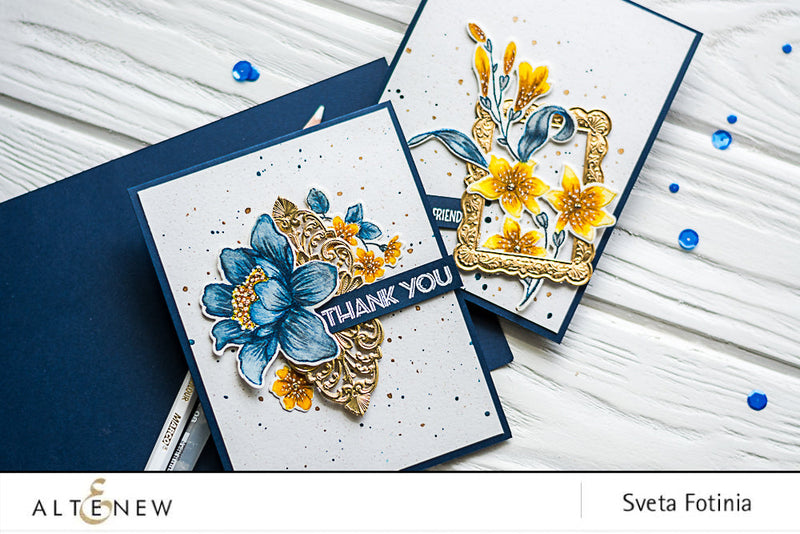 No Line Colouring With A Touch of Gold Using Garden Treasure & Extra Special