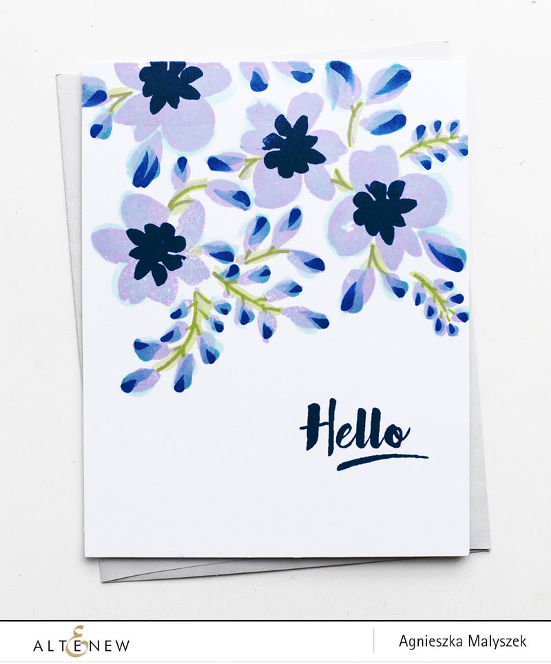 Floral Hello Card using Floral Shadow Stamp Set