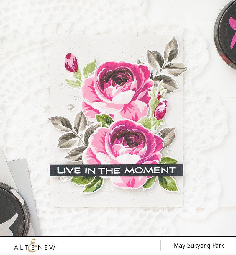 Build-A-Flower Rose Card with Stamp Layering Technique