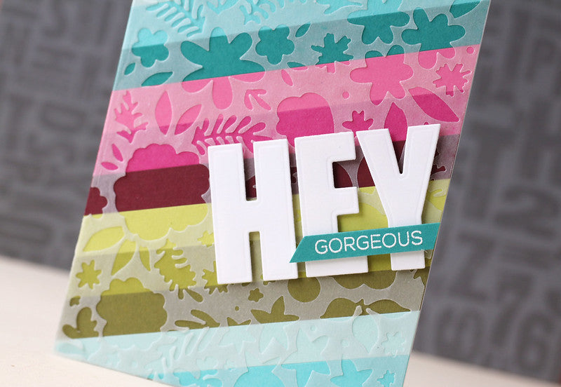 Hey Gorgeous! Striped Background.