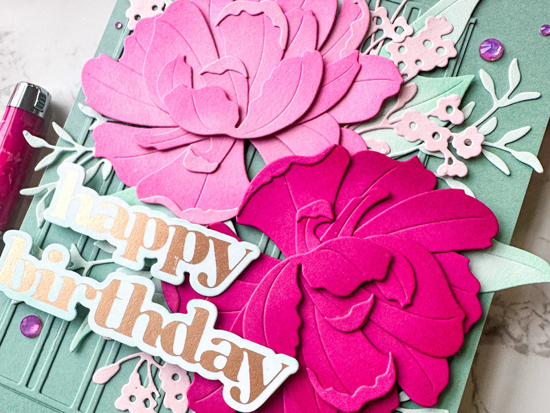 Large Celebratory Card with Pink Star Tulip! | Craft to the Future