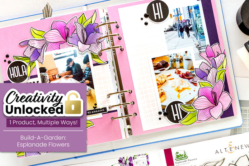 Creativity Unlocked: Build-A-Garden: Esplanade Flowers | Adding Bold Colors in Memory Keeping + Video Tutorial!