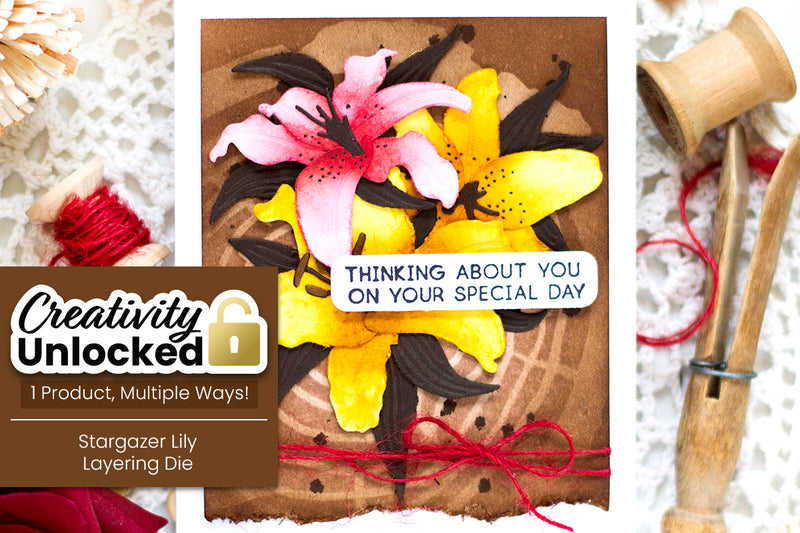 Creativity Unlocked feat. Stargazer Lily | Adding Vintage Vibes to Your Card