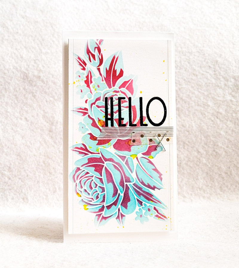 Create a CAS Greeting Card with Altenew Stencils