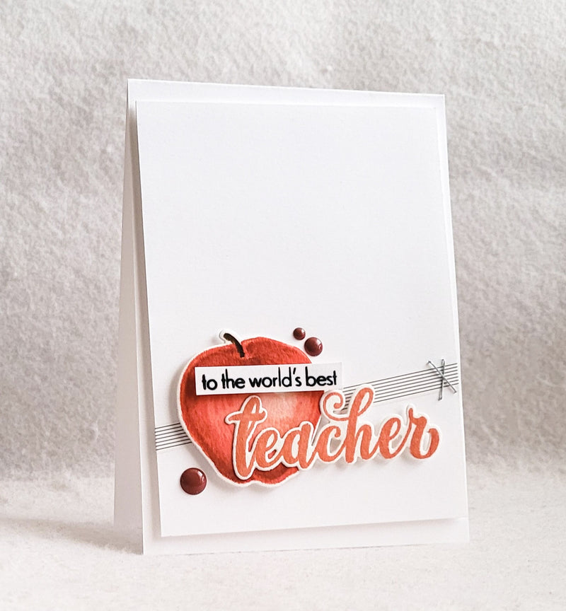To the World’s Best Teacher! | CAS Card feat. Educators Rule Stamp and Die Set