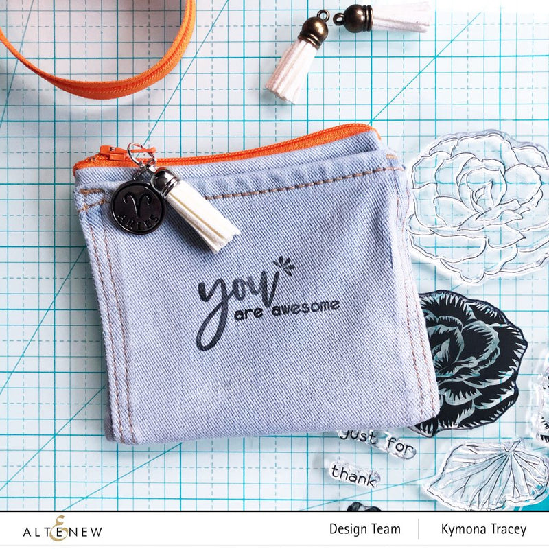 How to Create a Stamped Jeans Pouch