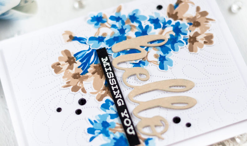 Floral Card with Delicate Clusters Stamp Set
