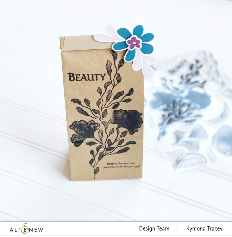 Stamping on a Mini Kraft Bag
