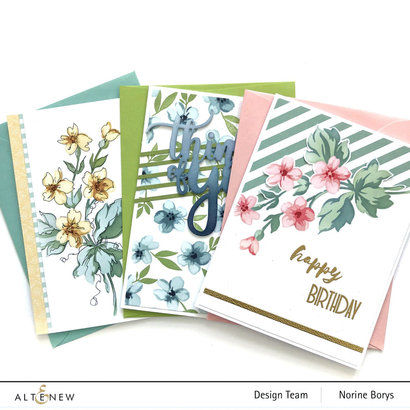 Three Beautiful Cards with These Floral Layering Stencils