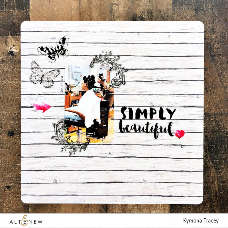Layout using Reflection Scrapbook Collection Die Cuts