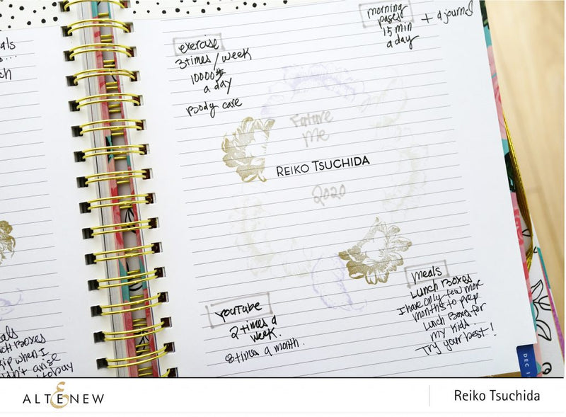 Future Me Journal Page feat. Regal Beauty Stamp Set
