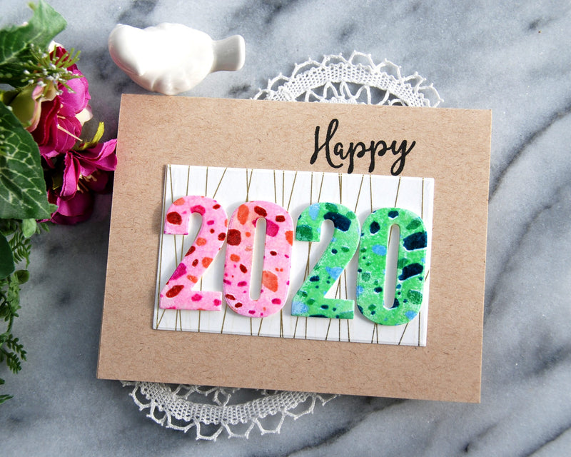 New Year’s Card with Bold Numerals Dies Tutorial