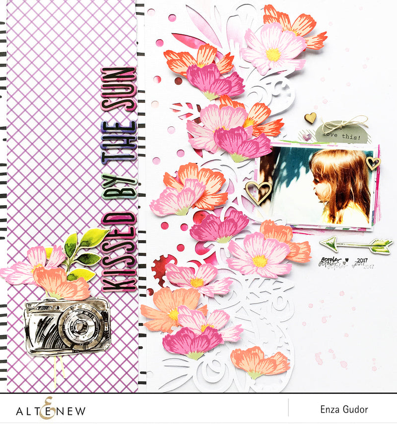 Layout With Stunning Cosmos Stamp Set
