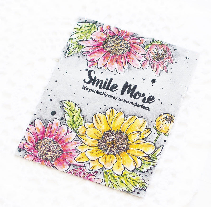Spring Daisy Watercolor Card using Altenew Watercolor 36 Pan Set