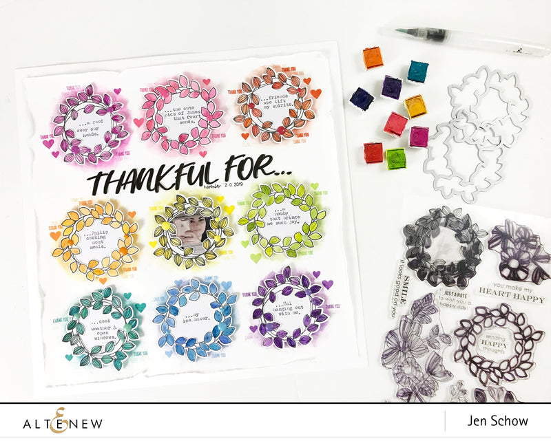 Gratitude Layout with Weekend Doodles Stamp Set