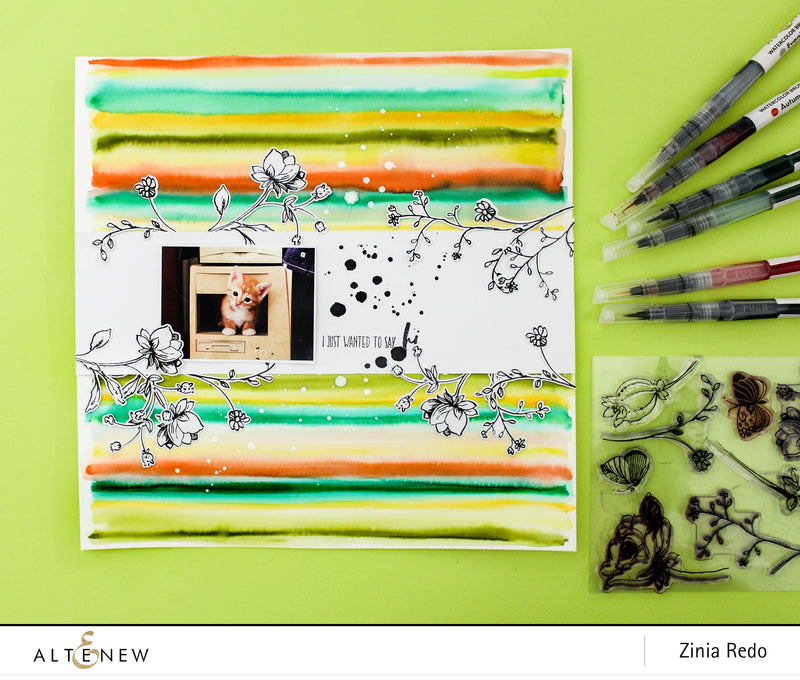 Video: Custom Background Pattern using Watercolor Brush Markers