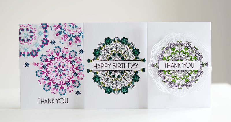 What inks look best with Ornamental Bliss Stamp Set?