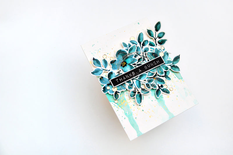 Gorgeous Card Using Teal Shadow Washi Tape – So Easy! | Creative Coloring with Erum