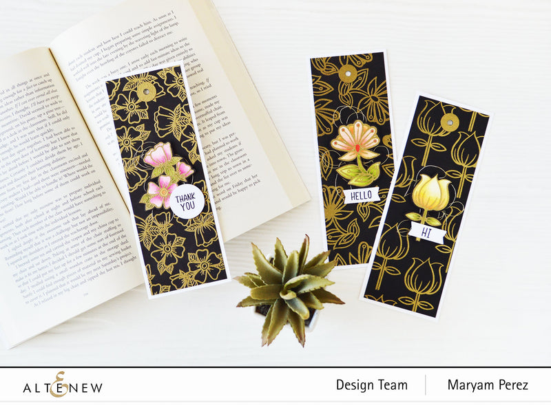 Create Elegant Bookmarks Using Only Mini Stamp Sets