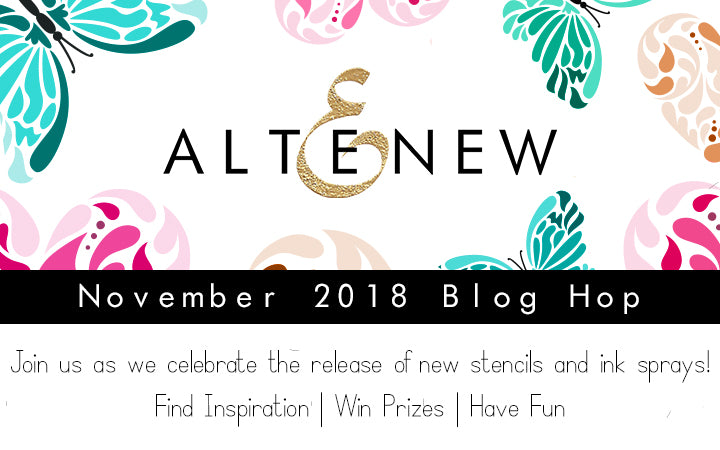 November 2018 Stencils and Ink Sprays Release Blog Hop + Giveaway
