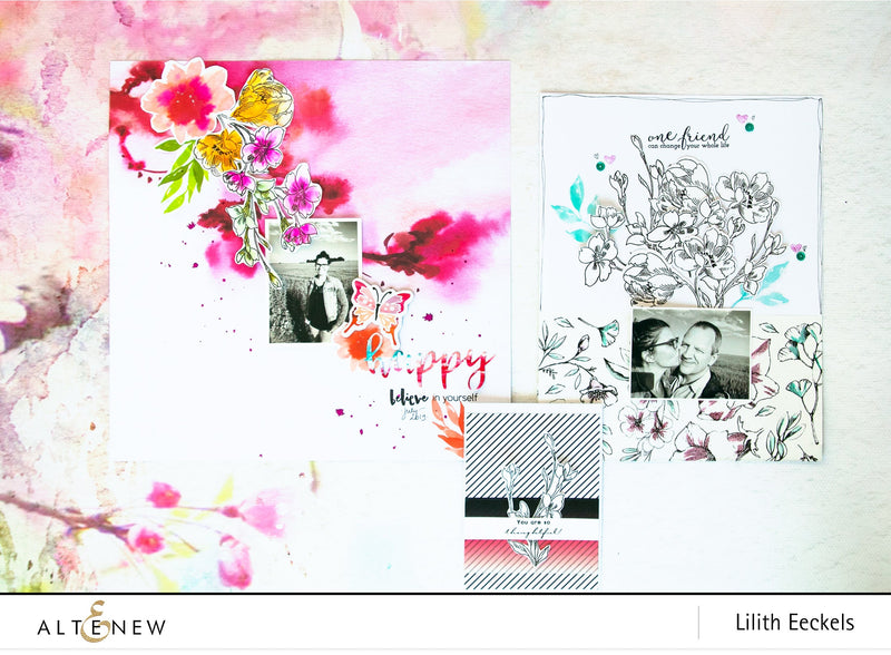 Stamp Focus: Pen Sketched Flowers
