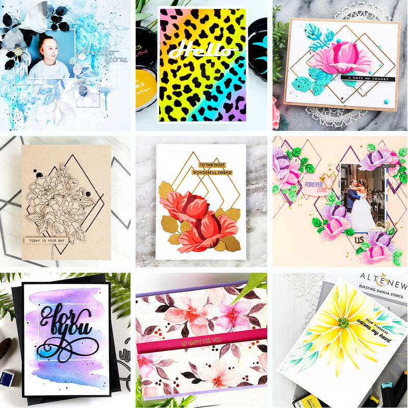 February 2020 Stencils/Decals/Stand-alone Dies Release Giveaway Winners