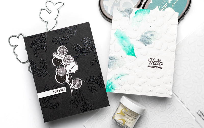 1 Stamp Set 2 Ways for Clean and Simple Textured Cards