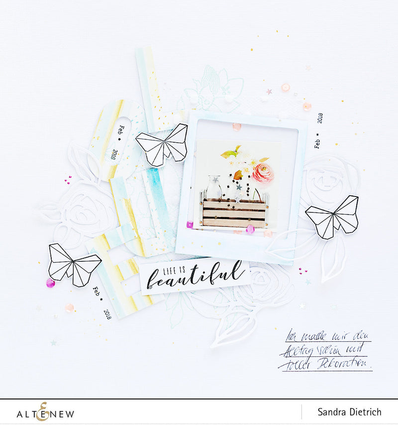 Washi Tape Title for Scrapbook Layouts