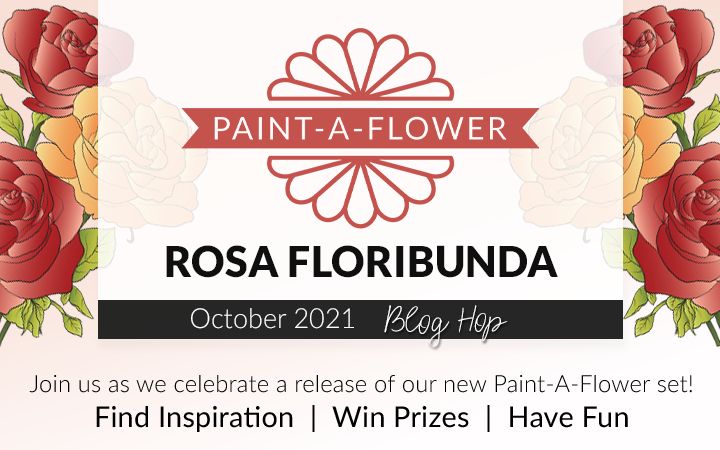 Paint-A-Flower: Rosa Floribunda Outline Stamp Set Release Blog Hop + Giveaway ($200 in Total Prizes)