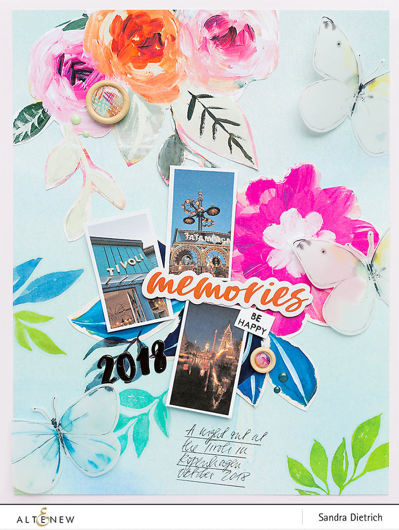 Scrapbook Layout with Alluring Blooms 6x6 Paper Pad