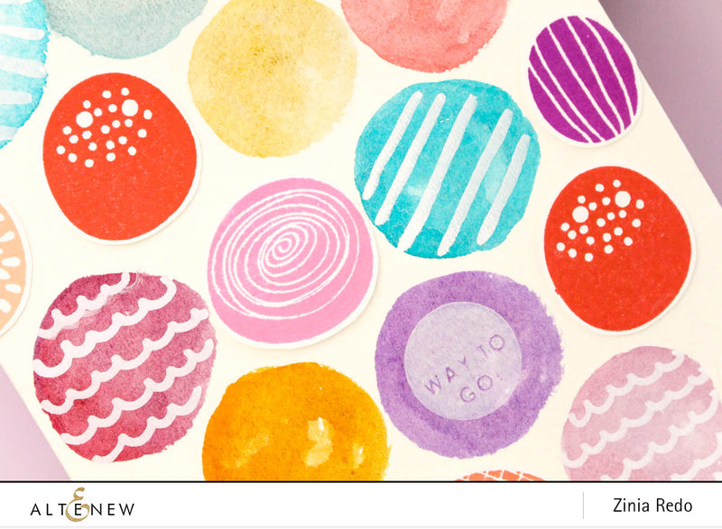 Dot Pattern Art Journal Page using Simple Flowers Stamp Set