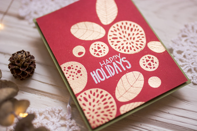 Red and Gold Holiday Card Tutorial