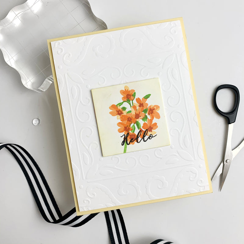 Dry Embossing with Stencils for a Clean and Simple Card
