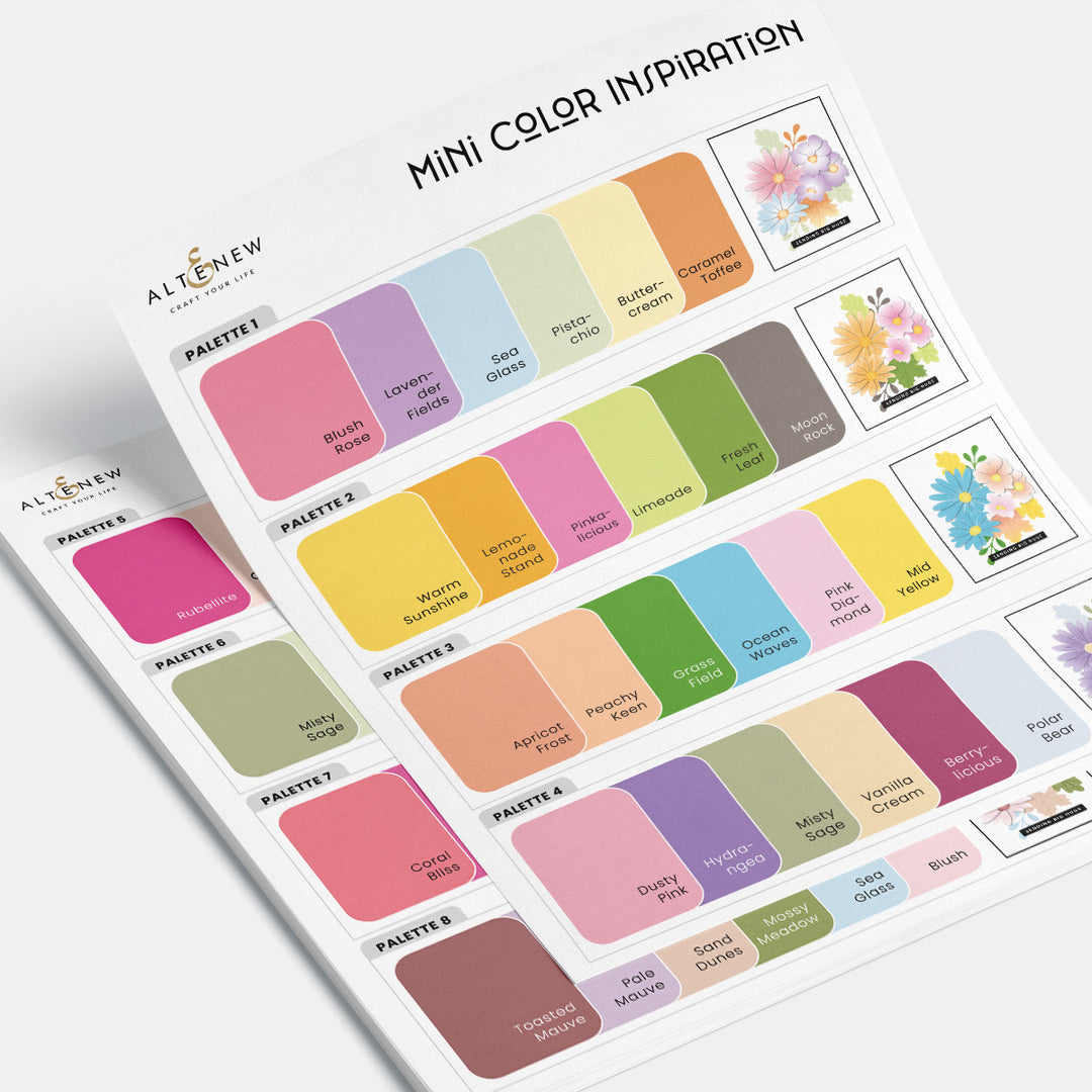 Free Printable Color Palette for Cardmaking | 12 Altenew Ink Color Combinations - Altenew