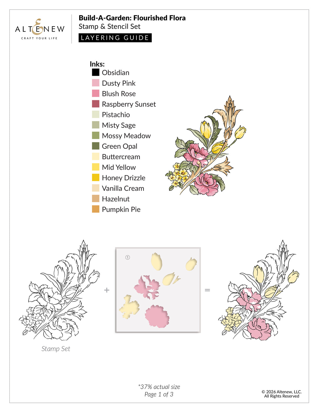 Build-A-Garden: Flourished Flora & Add-On Die Bundle - Altenew
