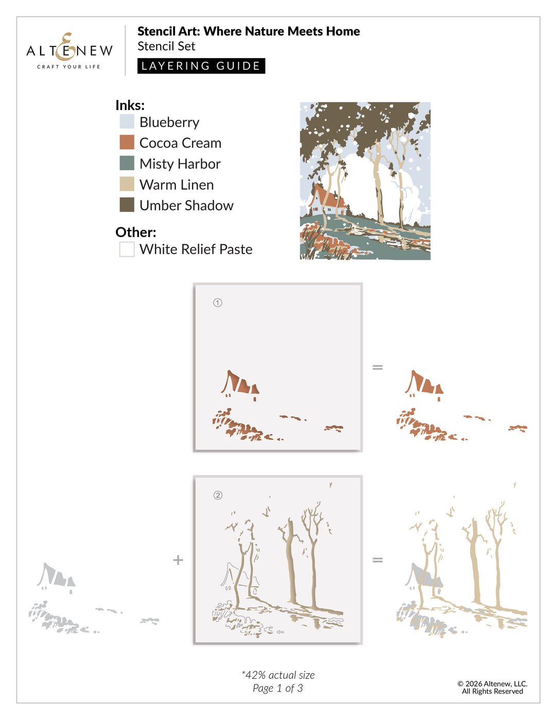 Stencil Art: Where Nature Meets Home Layering Stencil Set (6 in 1) - Altenew