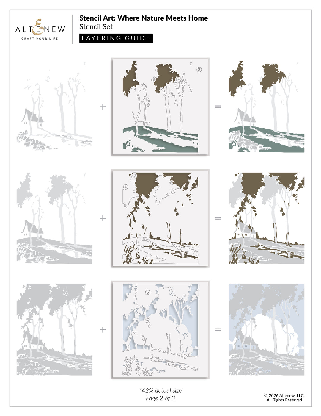 Stencil Art: Where Nature Meets Home Layering Stencil Set (6 in 1) - Altenew
