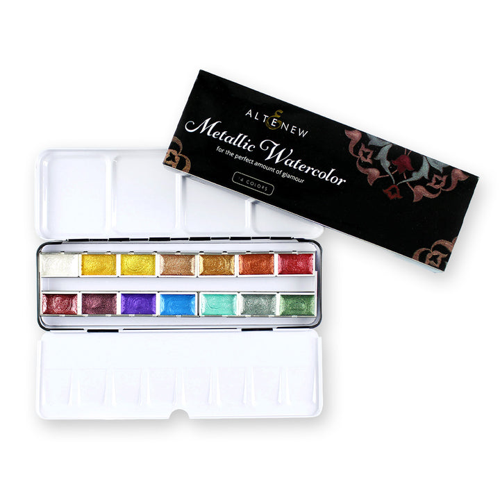 Metallic Watercolor 14 Pan Set