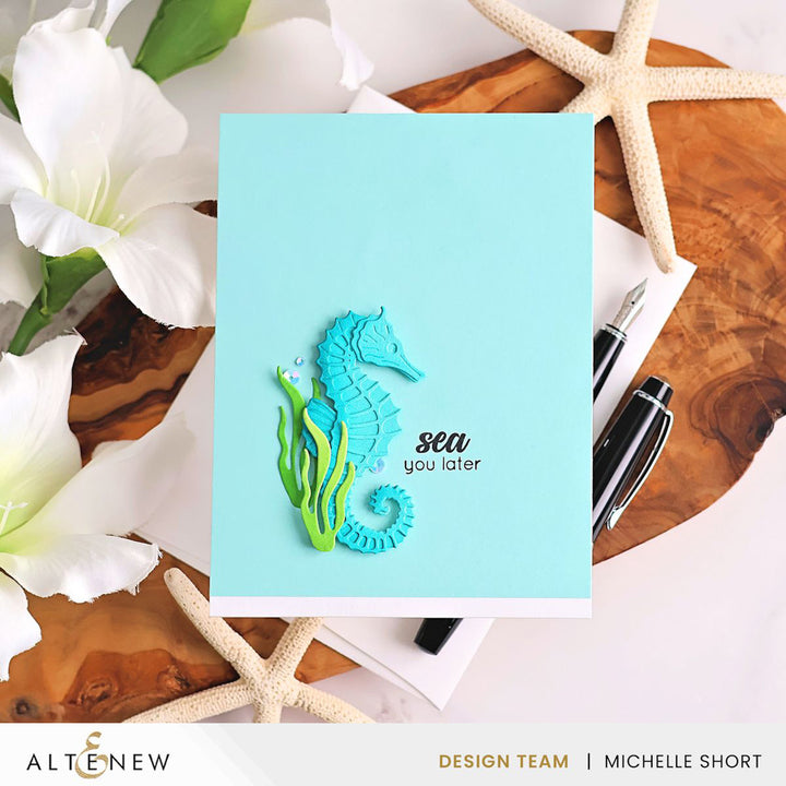 Mini Delight: Graceful Seahorse Stamp & Die Set - Altenew